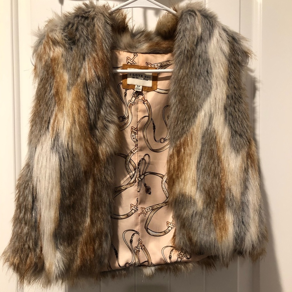 Faux fur vest